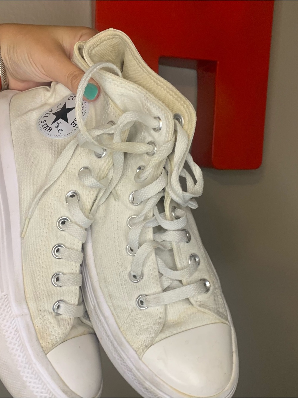 Converse All Star Platform High Top Sneakers - White - Picture 2 of 4